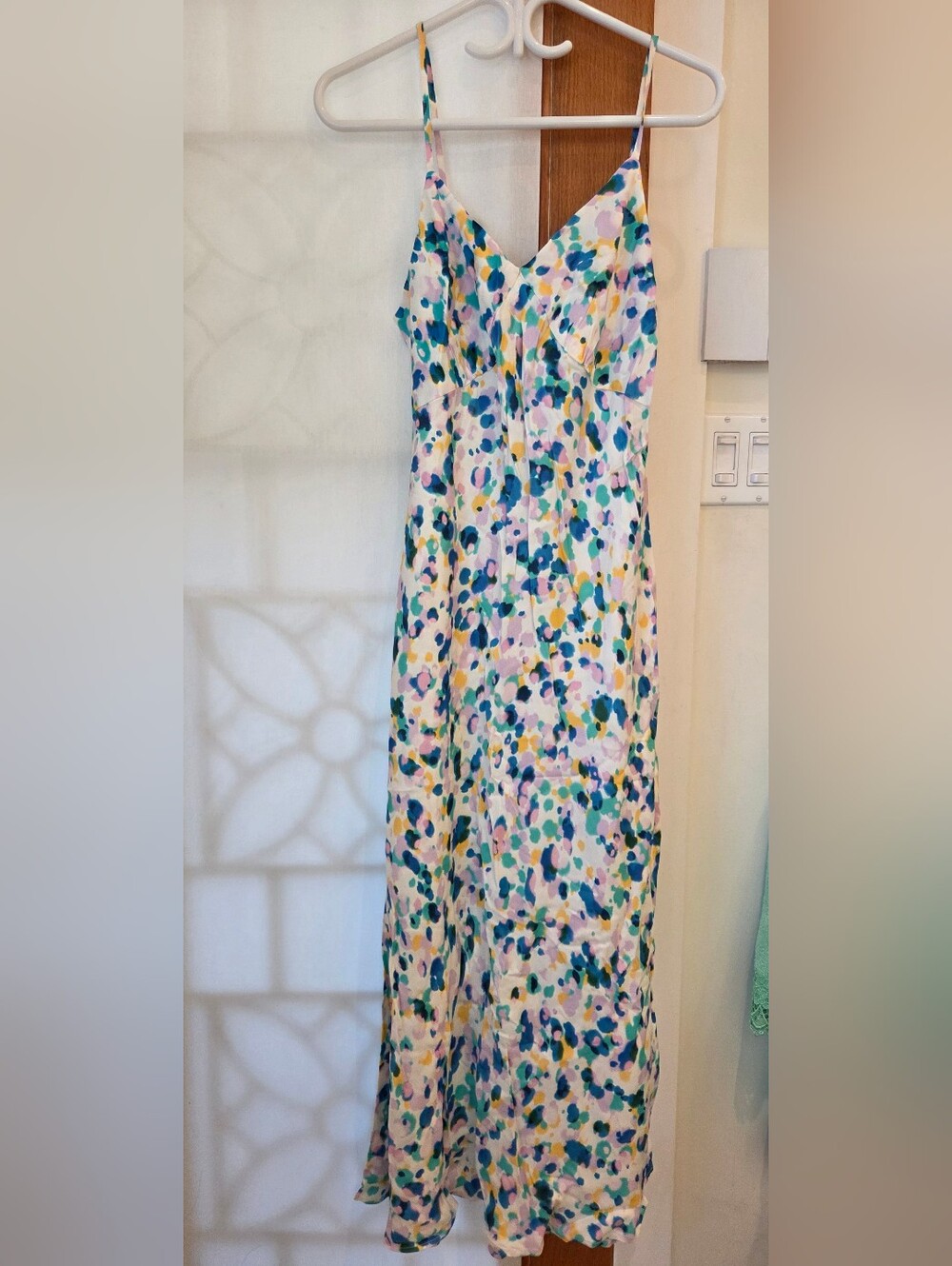 Nobody' Child Colorful Watercolor Print Sleeveless Maxi Dress, US 6, Brand New